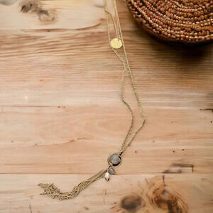 Bohemian Long Layered Tassel Gold Plated Drop Necklace